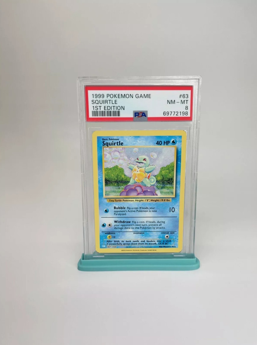 Pokemon Card Stand Squirtle Trading TCG Holder Display - Colored